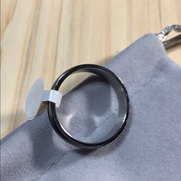 Men Stainless Steel Black /Sliver Color Ring - Picture 4 of 5